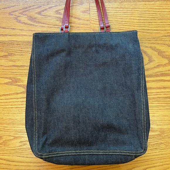 Vintage Polo Jeans Co Denim Tote with Sequin American Flag. Ralph Lauren - Picture 2 of 6